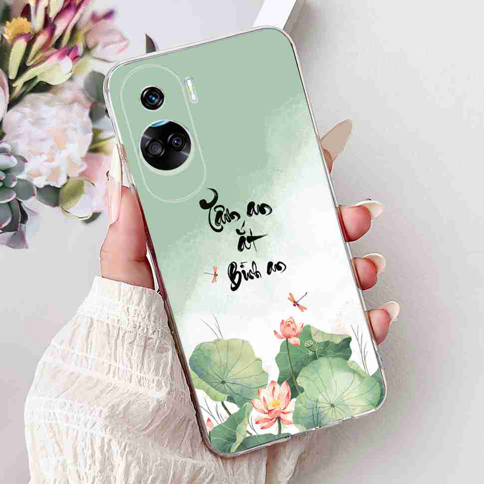 For Huawei Honor 90 Lite Case New Painted Flowers Soft Silicone TPU Cover For Honor 90 Lite CRT-NX1 6.7" Shockproof Phone Cases