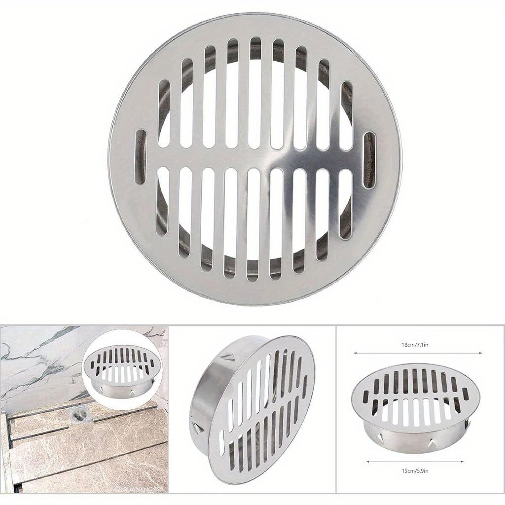 Capac Sifon Pardoseală Anti Înfundare pentru Sarcină Grea Ușor de Instalat Grătar Sifon Duș, Potrivit pentru Baie, Bucătărie, Subsol, Exterior, Sita Chiuvetă Bucătărie