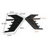 2x Universal Car Side Wing Fins Air Flow Fender Vent Trim TPU Carbon Fiber Style
