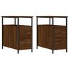 VidaXL Bedside Tables 2pcs Brown Oak 30x60x60cm Engineered Wood 826072