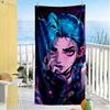League of Legends Jinx soft beach towel Foldable summer vacation towel Fashion Lovers Spiritual Gift