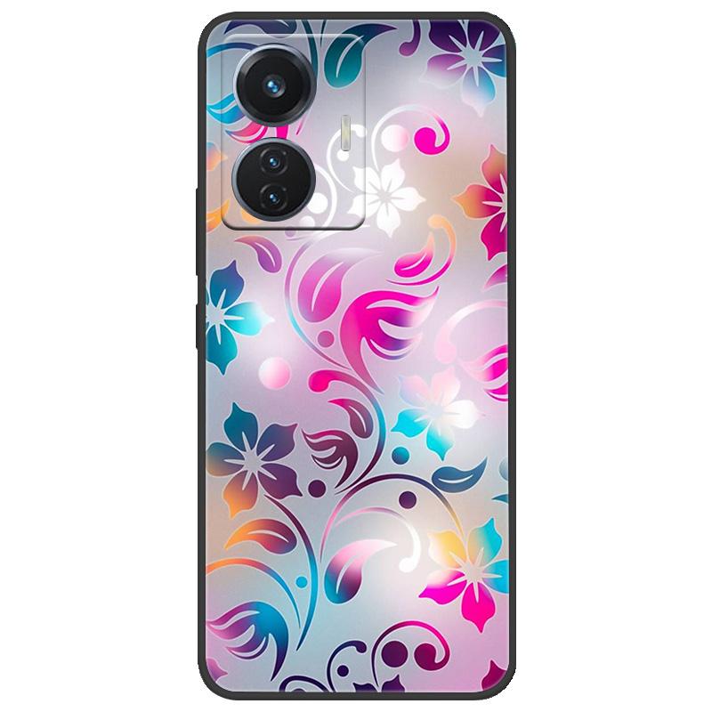 For Vivo T1 4G Y55 4G iQOO Z6 44 W V2153 Case Marble Soft Matte Silicone Back Cover For Vivo T1 44W Full Coverage Phone Shell