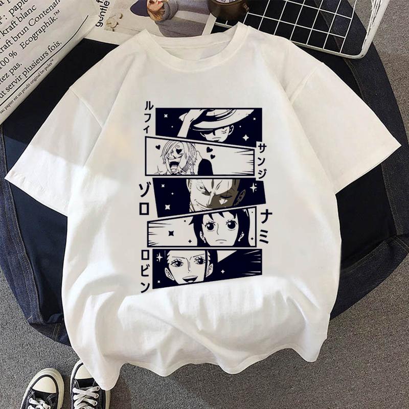 Japanese Anime One Piece Luffy T-Shirt Chopper Peripheral Clothes Men Cartoon T-shirt  Fashion Harajuku Ullzang Fashion Unisex Top