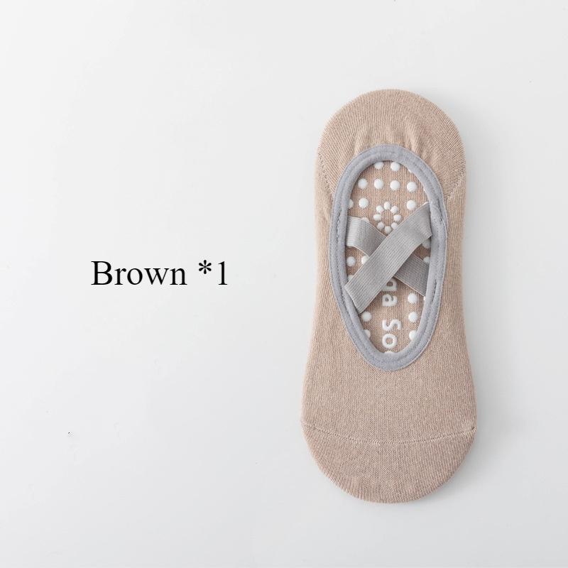 1/ 3 Perechi Șosete Profesionale Femei Yoga Silicon Antiderapant Balet Pilates Șosete Femei Fără Spate Respirabile Bandaj Șosete Sport Yoga