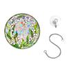 Stained Glass Window Hanging Ornament Colorful Acrylic Suncatcher Panel with Chain