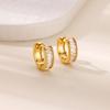 Simple and Fashionable Zircon-inlaid Ear Buckle Earrings Women's Light Luxury Temperament Versatile Earrings New