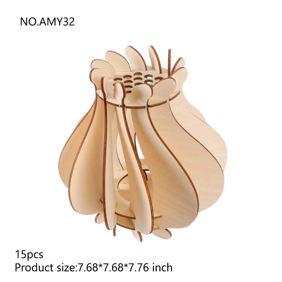 

Креативна дерев яна головоломка-ваза своїми руками для букета квітів, конструктор, дерев яні будівельні блоки, іграшки, домашній декор