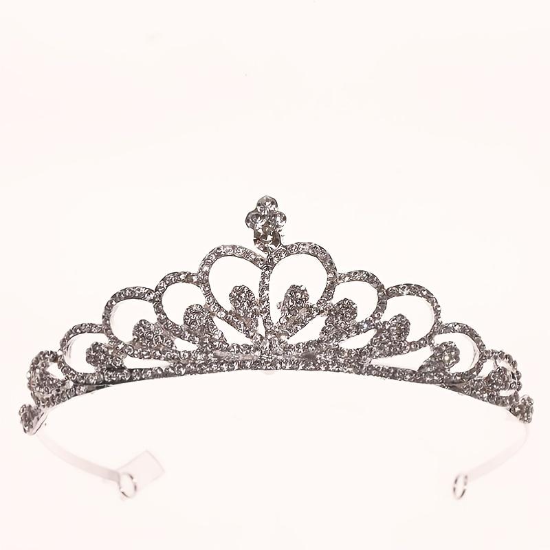 Silver Color Crystal Crown Tiara Rhinestone Prom Diadem Bridal Wedding Hair Accessories Jewelry Crown Tiara for Women Bride Gift