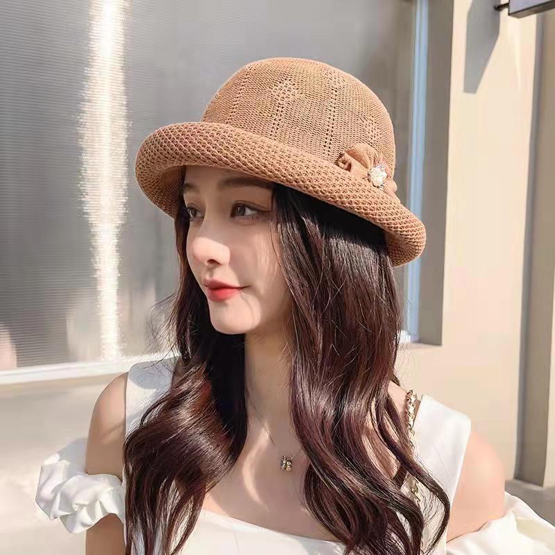 Spring Knitted Fisherman's Hat Literary Hat Female Autumn Korean British Hat China-Chic Leisure Versatile Pot Hat