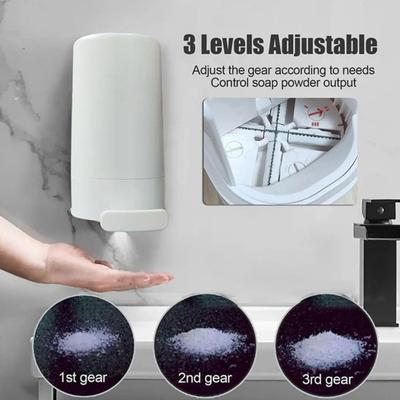 Wall-Mounted Soap Grinder with 3 Adjustable Levels Dual Desiccant Compartments Easy Installation Soap Dispenser