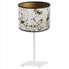 GIA TABLE LAMP, GOLD PATTERN LAMPSHADE
