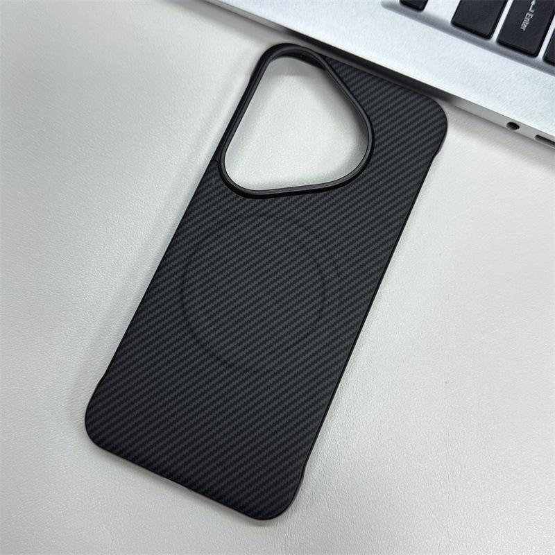 Applicable to Huawei Pura90Pro Carbon Fiber Pattern Sticker Frameless Mobile Phone Case Pura80 Magnetic Pura70 Set