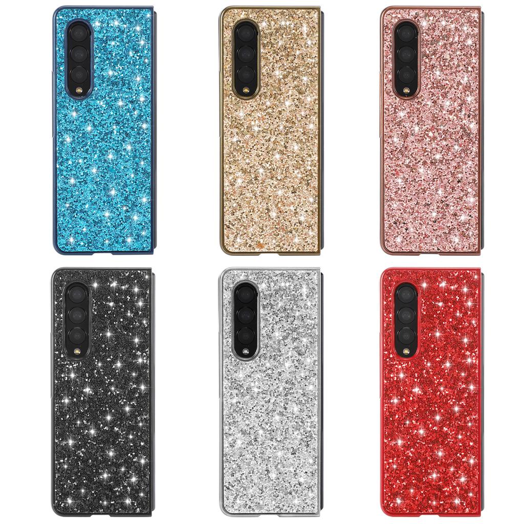 The new model is suitable for Samsung zfold7 mobile phone case electroplating glitter sticker zfold6 anti-drop folding screen protective case z3.