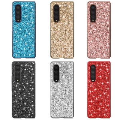 The New Model Is Suitable for Samsung Zfold7 Mobile Phone Case Electroplating Glitter Sticker Zfold6 Anti-drop Folding Screen Protective Case Z3.