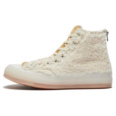 CLOT x Chuck 70 Chuck Taylor All Star Scarpe Alte in Tela Resistenti all'Abrasione e Leggere Unisex Bianco Marrone 164535C