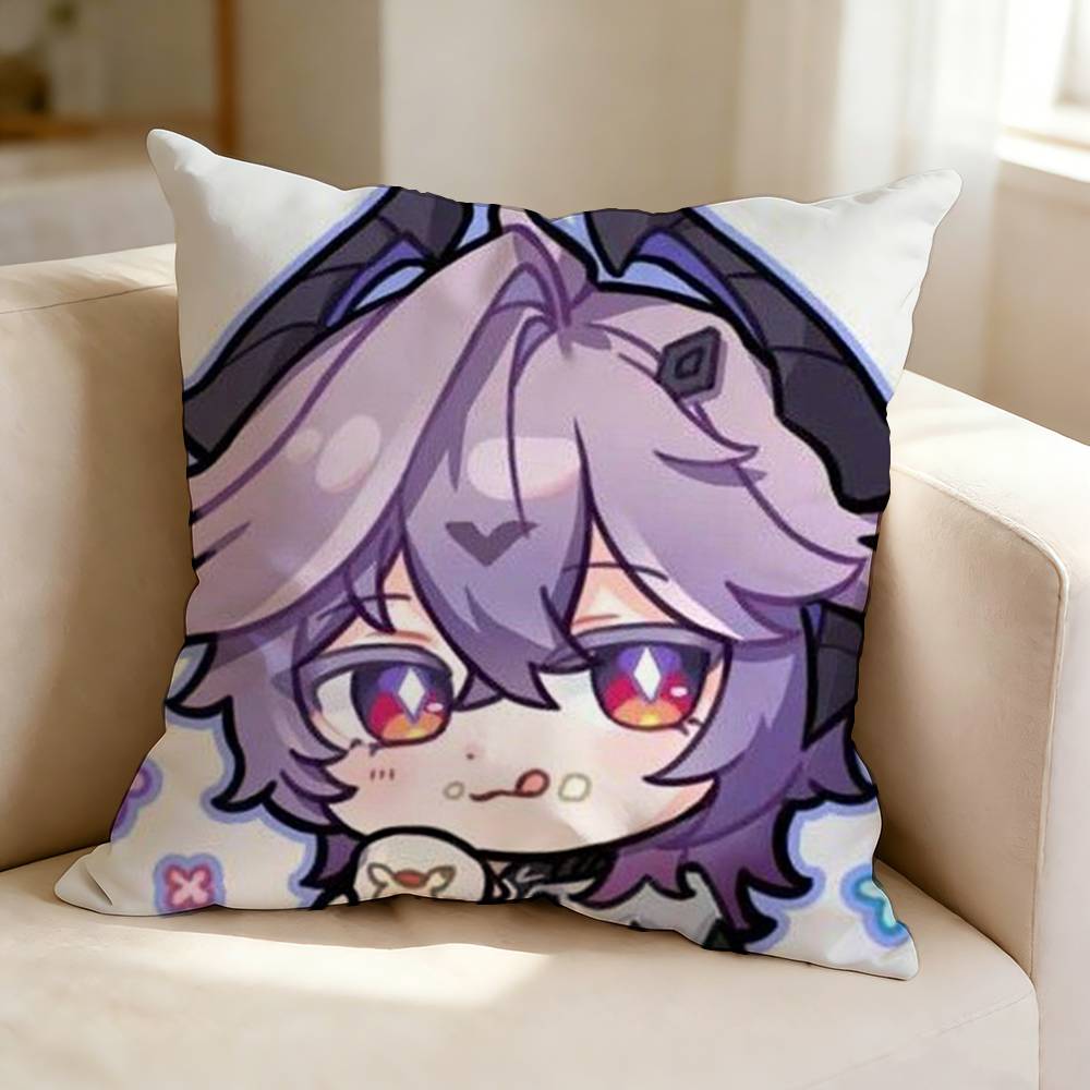 BOSS Durin Genshin Impact Square DoubleSided printed Pillow Case Bedroom Bedside Pillow Sofa Cushion Cover