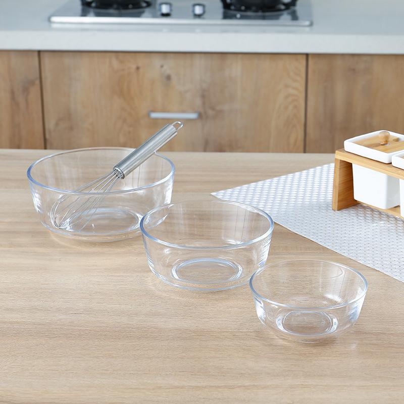 Transparent Glass Bowl for Salad, Soup, Dessert, Noodles, Rice, and Fruit