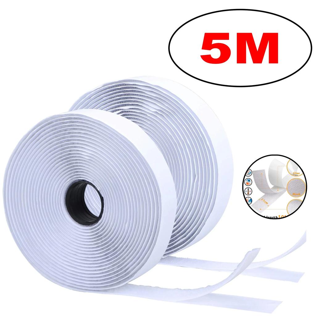 25M Velcros Self Adhesive Hook And Loop Tape Fastener House Diy Magic Tap Auto Adhesive Strong Glue Stickers Sticker Strap