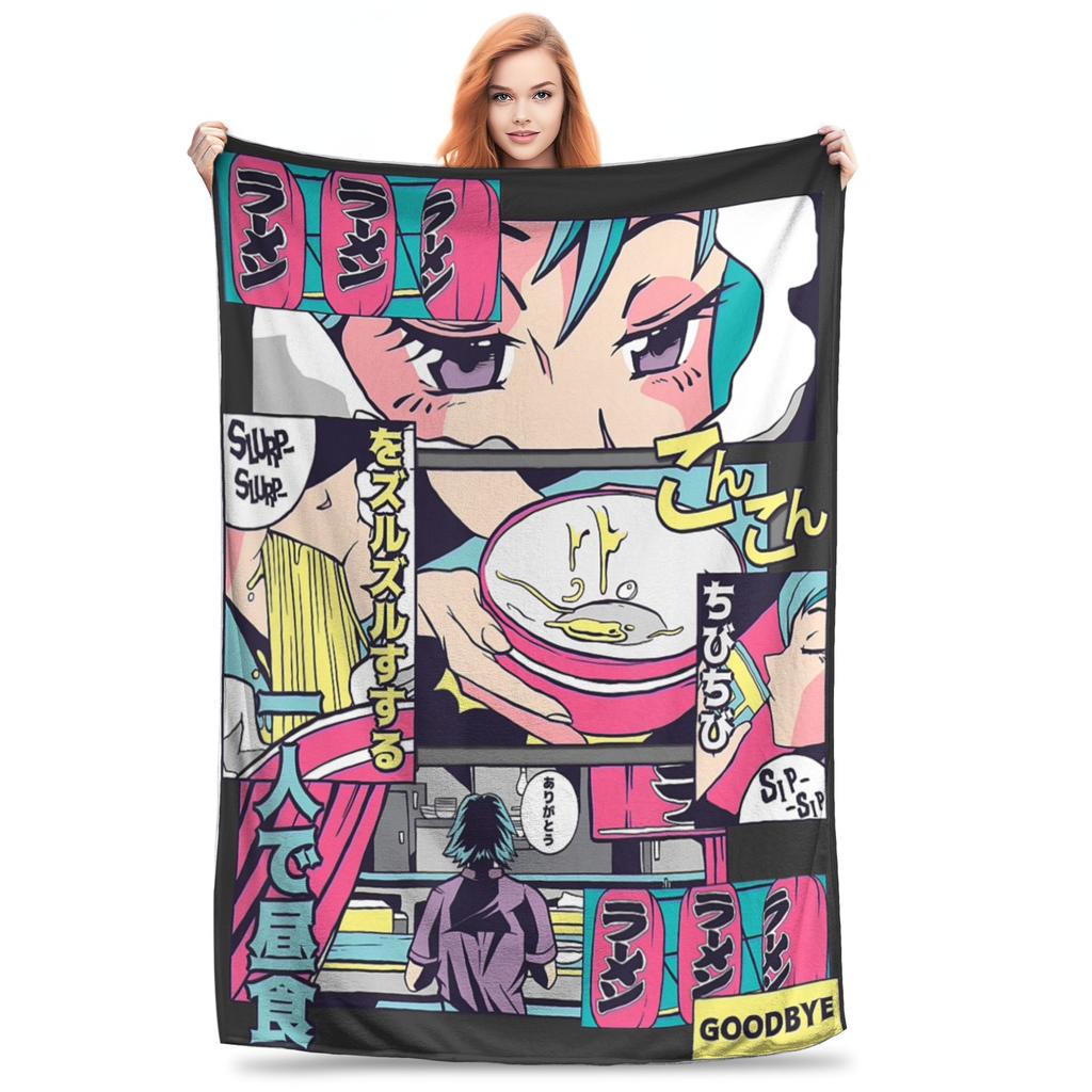 1PC One Pieces Running Scared Heavy Metal Logo Winter Blankets for Adults Bedding Home Interior Sofa Knee