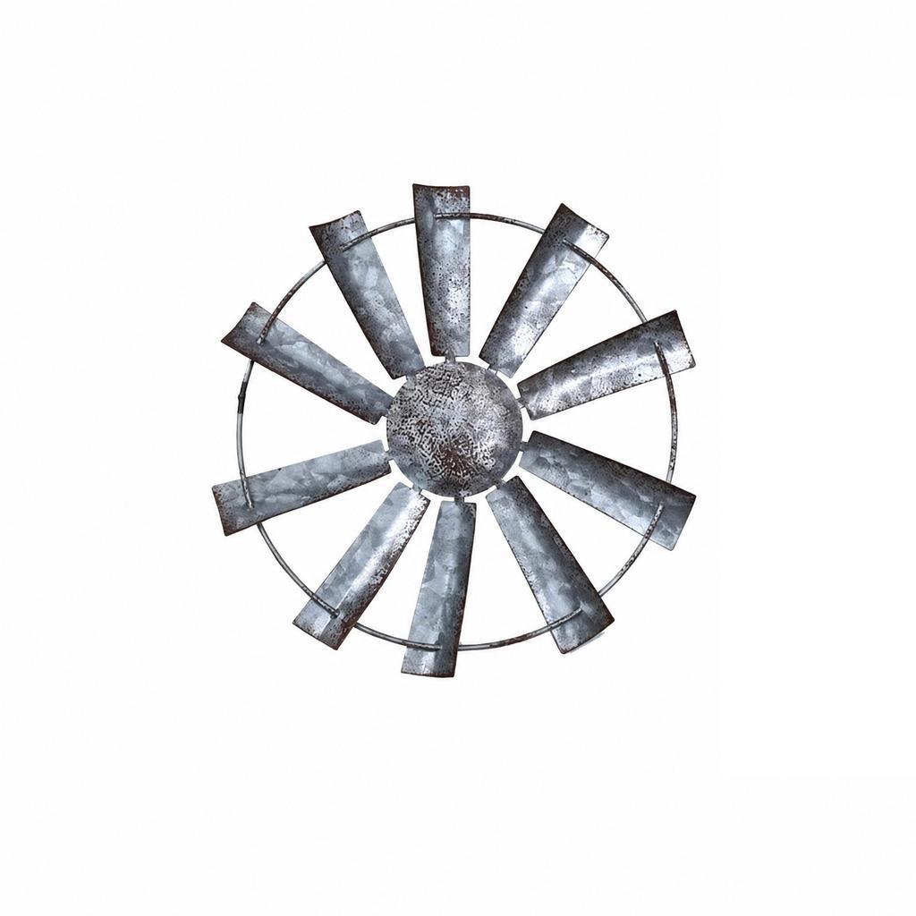 Vintage Style Metal Wall Decor Windmill Design Decorative Wall Hanging for Bedroom Nursery Living Room Dormitory and Home