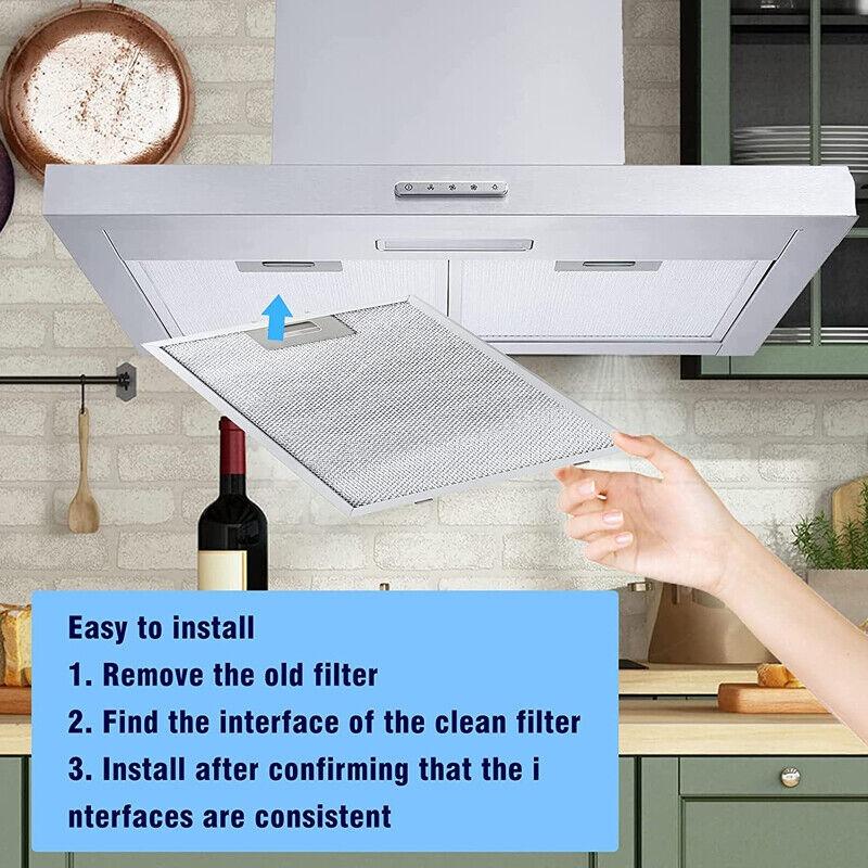 2ks univerzální filtry odsavače par Kovová síťovina odsavač ventilační filtr 320x260 mm