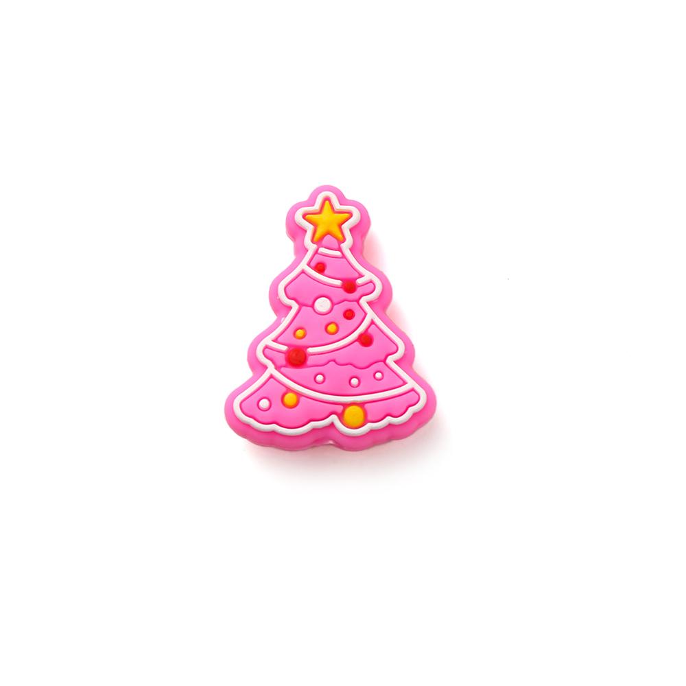 

10pcs Cartoon Christmas Tree Silicone Teether Toy For Jewelry Making DIY Pacifier chain Clips Teether Beads Christmas Gifts