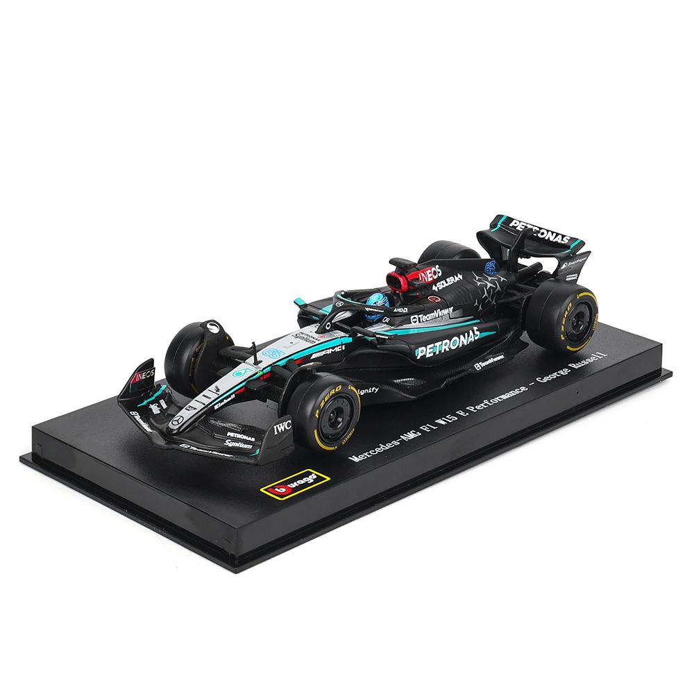 Bburago 1:43 Mercedes-AMG Petronas F1 Equipo W15 2024 # 44 Hamilton # 63 George Russell coche de aleación modelo fundido a presi