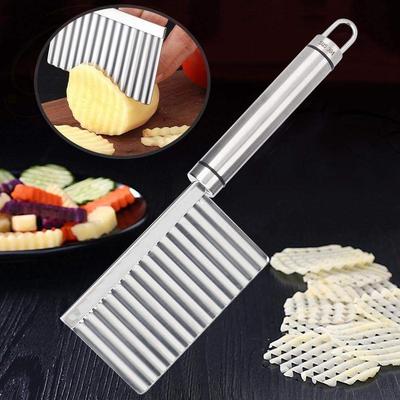 23cm Wellenschneider für Gemüse, Edelstahl-Wellenmesser für Kartoffel Karotte, Dekoratives Schneidemesser