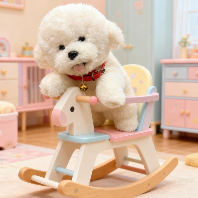 Plush Bichon Dog Toy With Soft Pp Cotton Filling For Kids Gift And Play