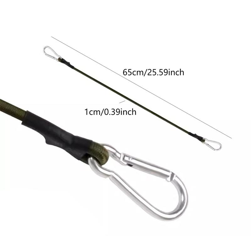 

Альпинистский крюк с эластичной веревкой, пряжка для кемпинговой эластичной веревки, фиксирующая карабин для шнура-банджи 60cm