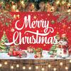 Merry Christmas Backdrop Banner Santa Snowman Background Christmas Decorations for Home2026 Navidad Noel Xmas Gifts NewYear 2026