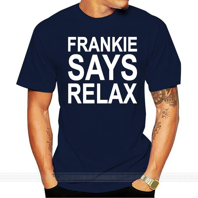 Frankie Says Relax 80s Costume Alto Peso T Shirt Morbido Vinile fashion tshirt men cotton brand teeshirt S