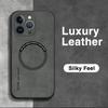 Sheepskin Leather Phone Case For iPhone 16 15 Pro Max 14 13 12 11 Samsung S25 S24 FE S23 Ultra Xiaomi 13T Huawei P60 Shockproof Magnetic Cover
