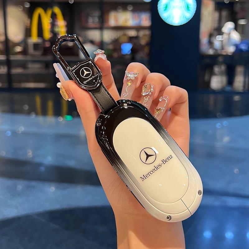 TXF4 For Mercedes Benz A C E S G Class GLC CLA GLB 200 2024 CLE W205 W213 W222 X167 W177 Car Smart Key Cover Case Fob Shell Keychain