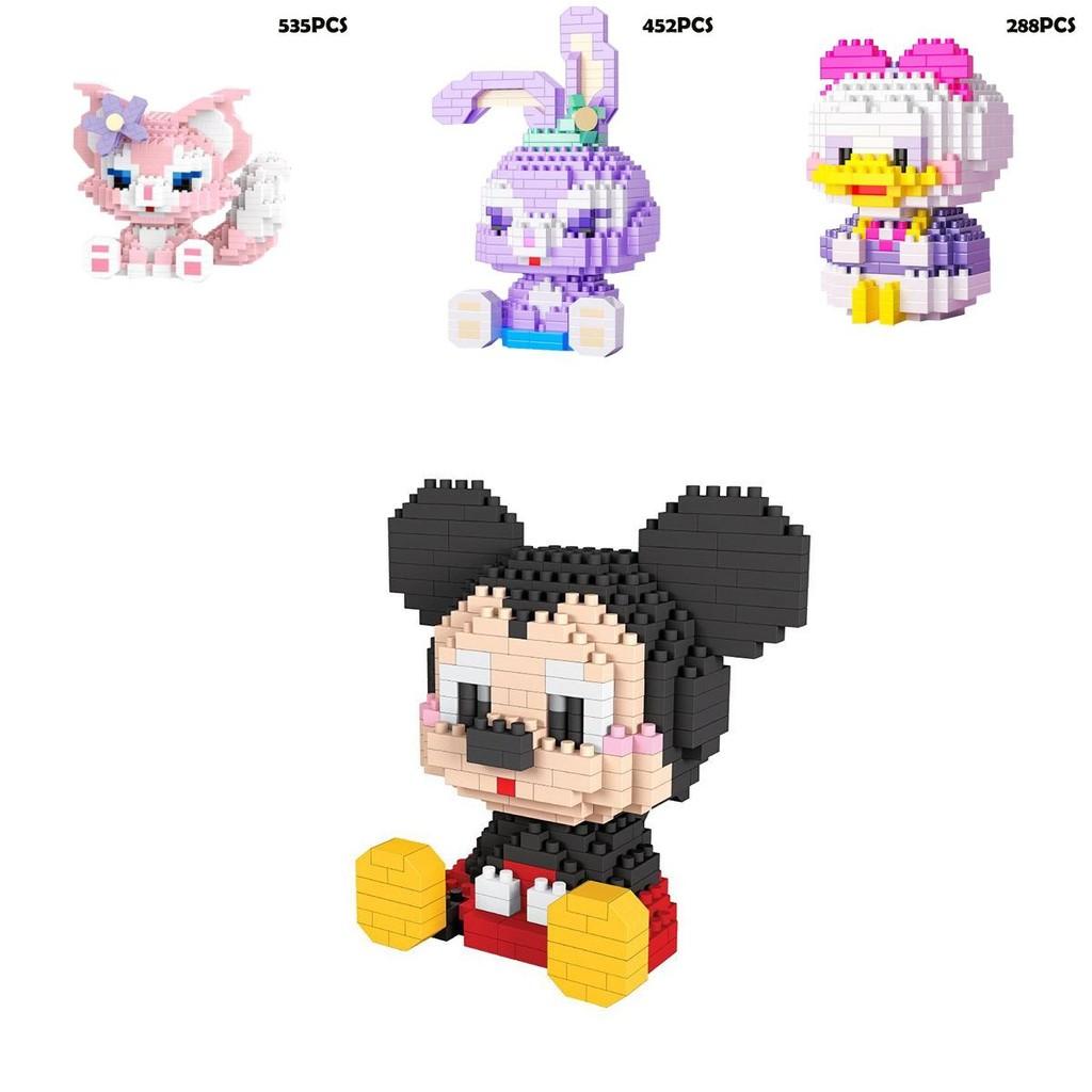Disney Mickey Minnie Goofy Cartoon Building Blocks For Kids' Intelligence Development