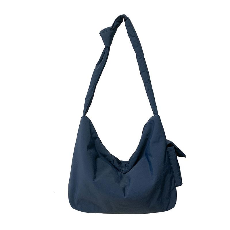 

Korean messenger bag nylon cloth casual lazy wind bag women s fashion new large-capacity shoulder casual tote bag темно-синий