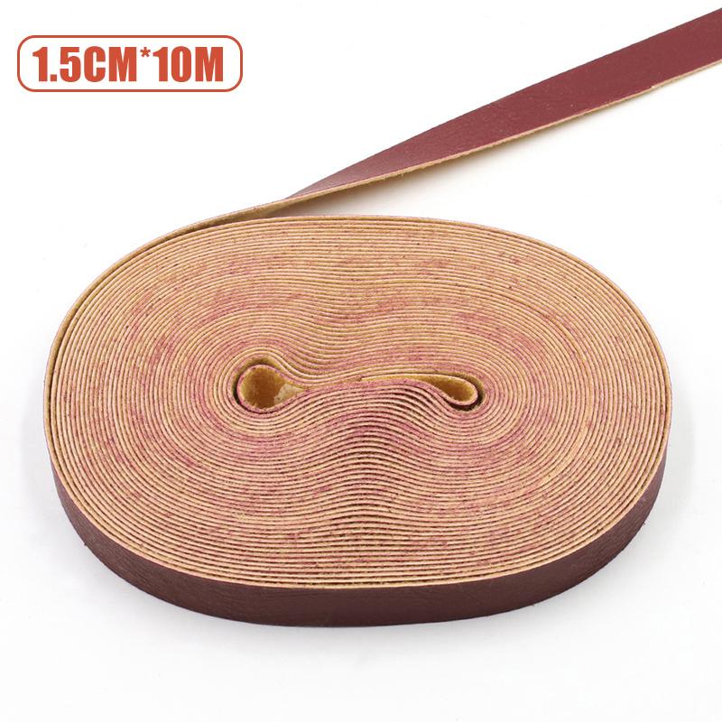 10 Meter 1.5/2cm Wide Durable Sturdy PU Leather Crafts Straps Strips For Leathercrafts Accessory Belt Handle Crafts Making
