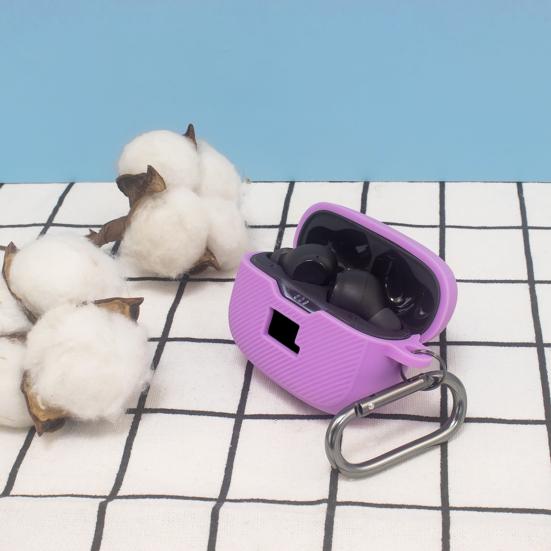 Pouzdro na sluchátka odolné proti nárazům se závěsným háčkem 360stupňový ochranný silikonový kryt sluchátek pro JBLVibe Beam