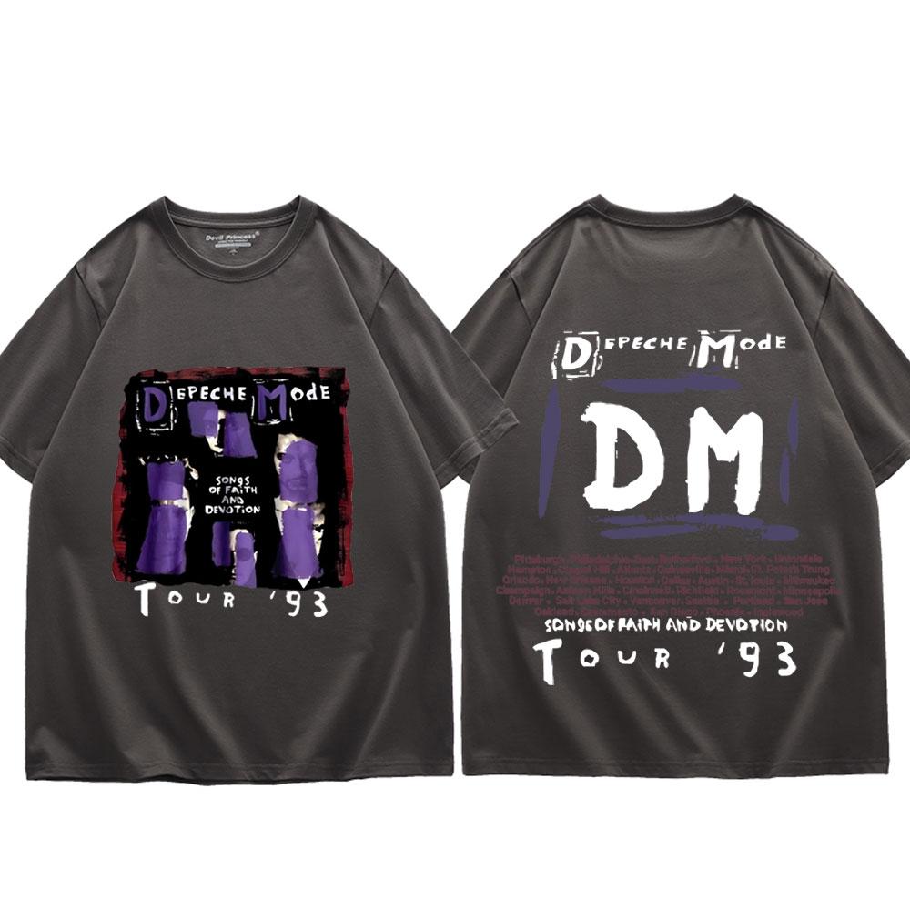 Britische Band Depeche Cool Mode Memento Mori Tour 2023 Print T-Shirt 90er Herren Damen Mode Rock T-Shirt Street Vintage T-Shirts