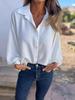 Autumn/Winter Women's Loose Bubble Sleeve Bat Sleeve Shirt
