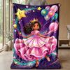 Princess In Pink Majesty 2 Theme Blanket Lightweight Warm Flannel Blanket Decorative Throw Blanket for Home Decoration