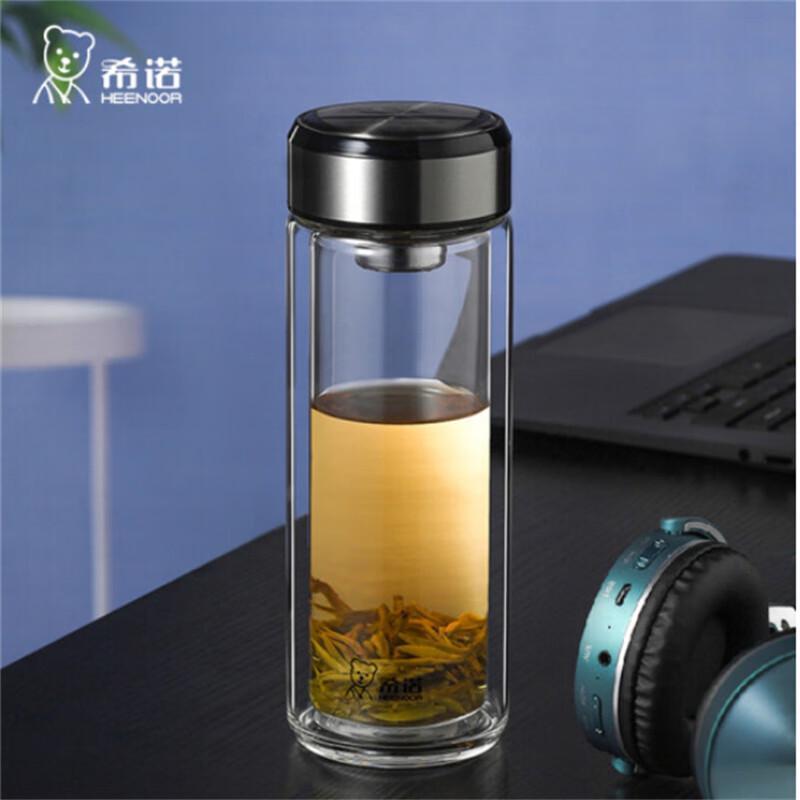 HEENOOR Double-Layer Business Glass Cup