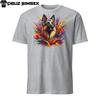 Colorful German Shepherd Unisex T-Shirt | Vibrant Paint Splashes Design | S-3XL