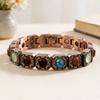 Multicolor Magnetic Square Bracelet - Retro Bronze Brushed Design