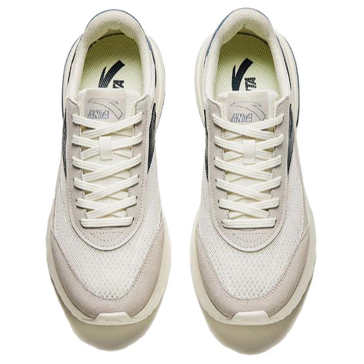 Anta Little Rock Candy Shock Absorbing Wear Resistant Low Top Casual Shoes Men Casual Shoes White Gray Blue 912428803-2