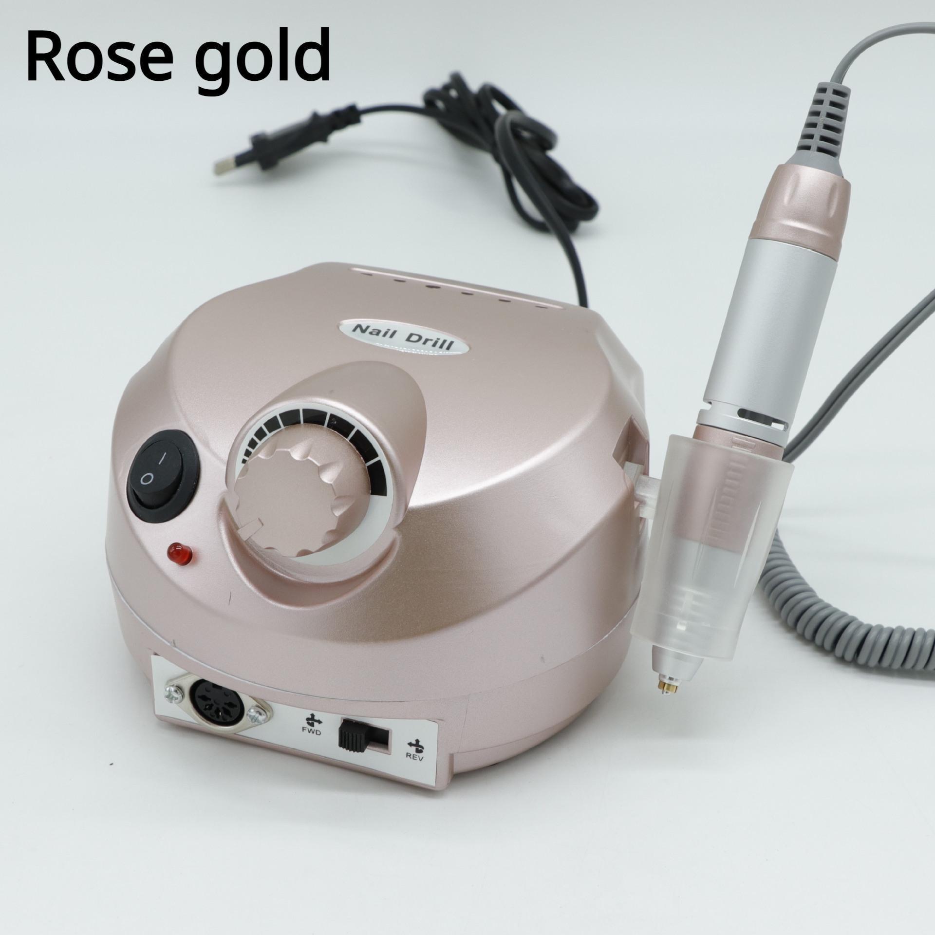 

Новое обновление Профессиональный электрический маникюрный аппарат для ногтей 35000 об/мин, фреза для педикюра, полный набор AU Plug розового золота