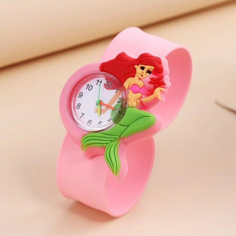 3D Cartoon Kids Clock Astronaut Poultry Fruit Flowers Children Quartz Rainbow Love Birthday Cake Gift Baby Toy Watch