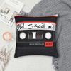 80S Vinyl Records & Cassette Tape Retro Music Throw Pillowcase - Cushion Cover For Sofa Home Decor