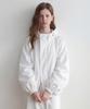 Lenav White Hood Windbreaker
