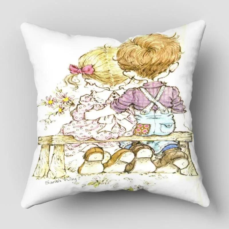 Kissenbezüge Sarah Kay Cartoon Kissenbezüge Dekokissen für Sofa Autodekoration Kissenbezug WJY12.25